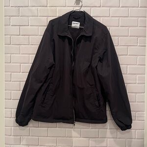 OLD NAVY men water resistant rain coat black jacket /size L